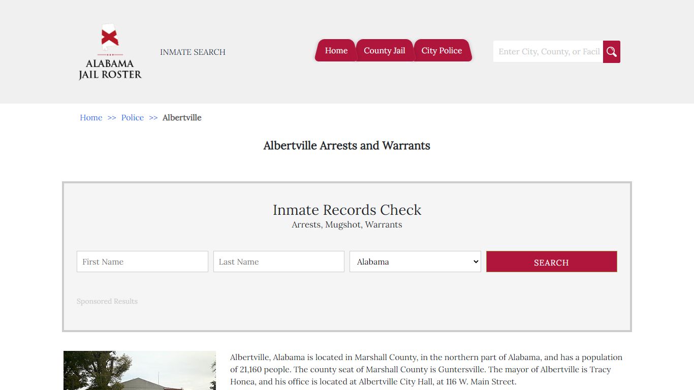 Albertville Arrests and Warrants | Alabama Jail Inmate Search