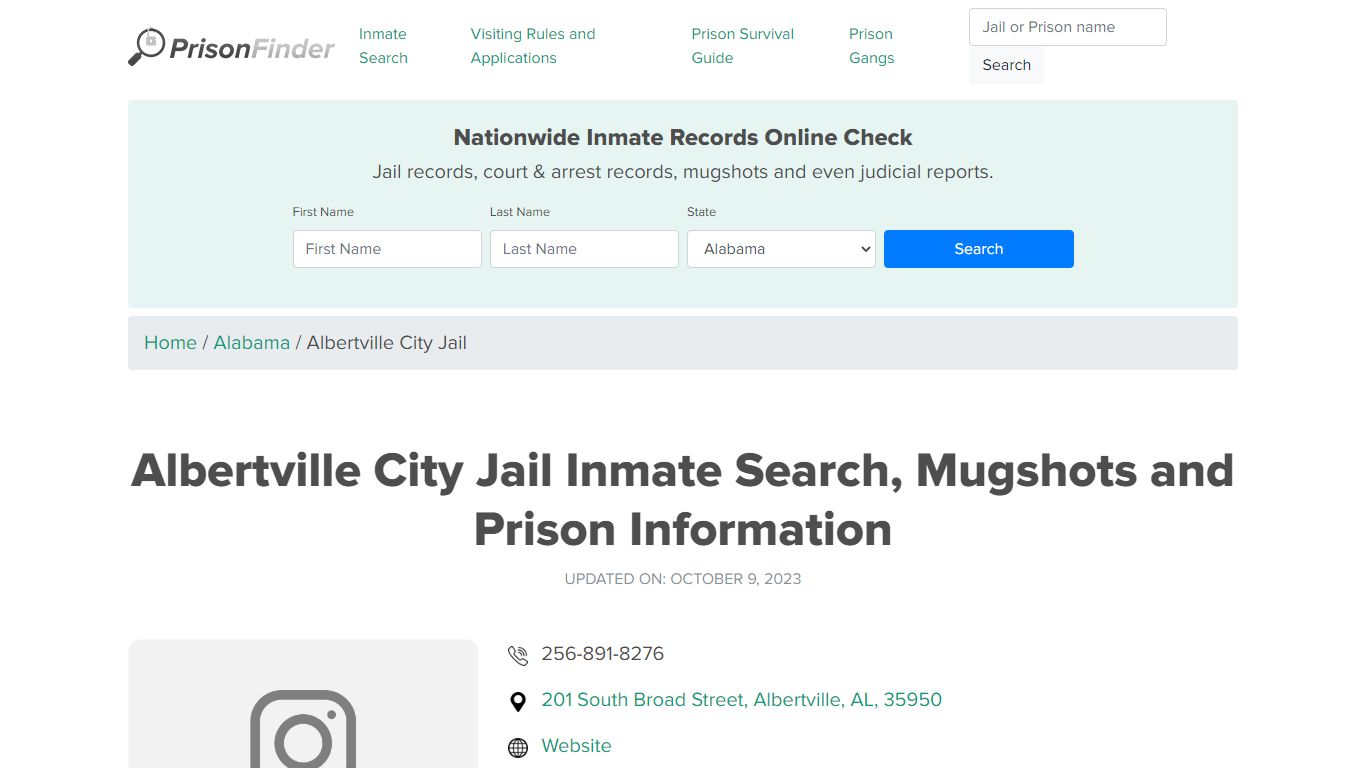 Albertville City Jail Inmate Search, Mugshots, Visitation, Phone no ...